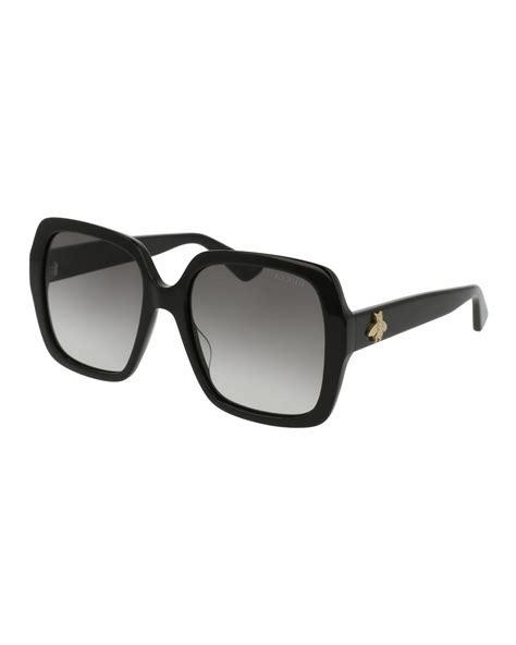 bee logo gucci sunglasses|gucci oversized clear sunglasses.